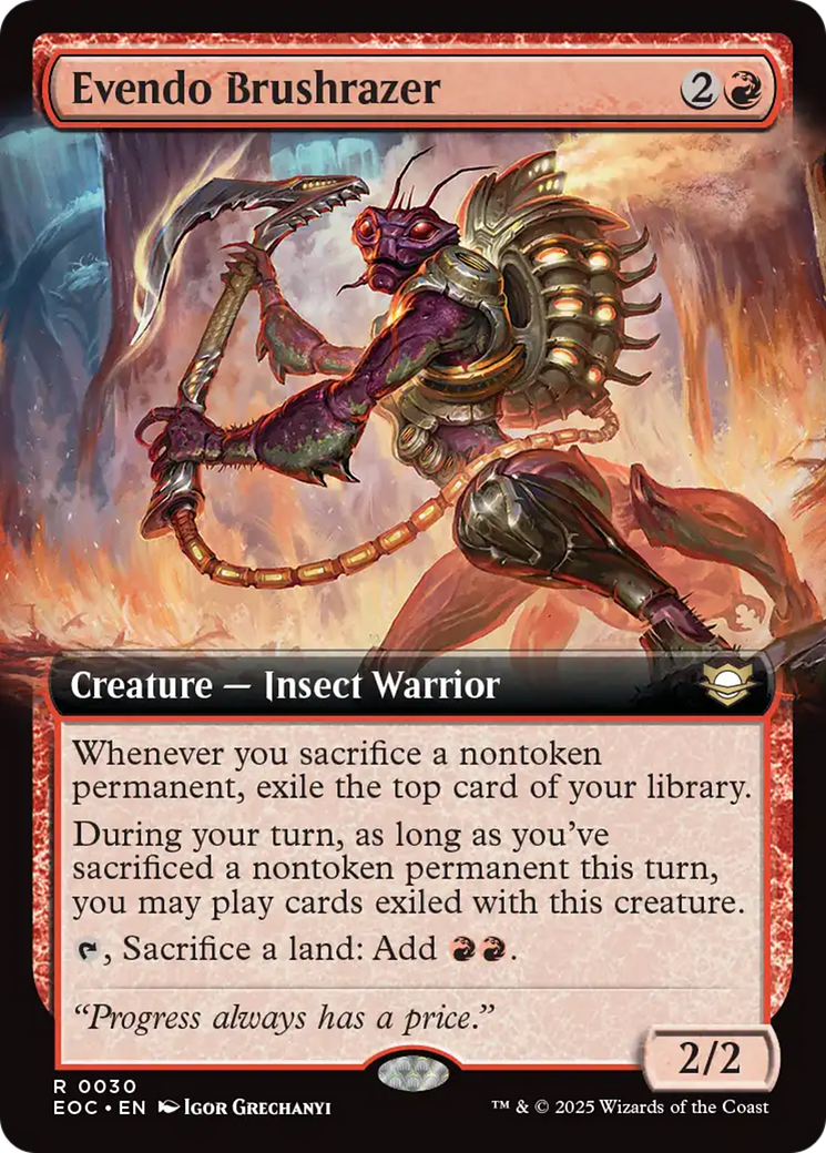 Evendo Brushrazer (Extended Art) [Edge of Eternities Commander] | Exor Games Summserside