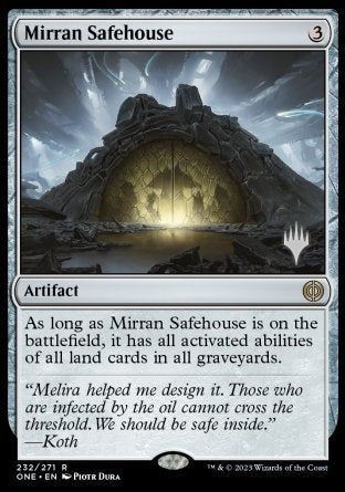 Mirran Safehouse (Promo Pack) [Phyrexia: All Will Be One Promos] | Exor Games Summserside
