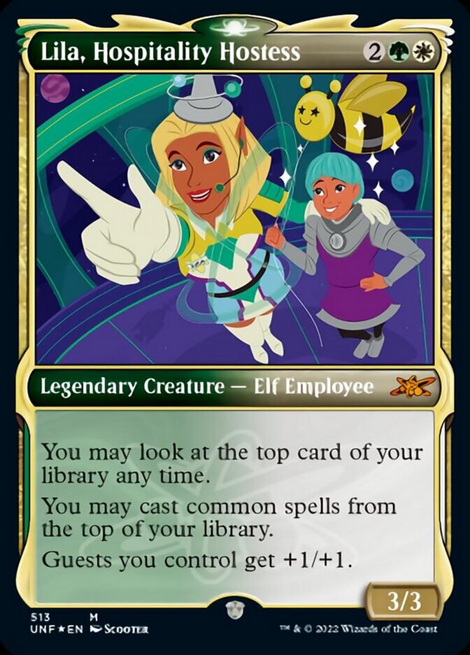 Lila, Hospitality Hostess (Showcase) (Galaxy Foil) [Unfinity] | Exor Games Summserside