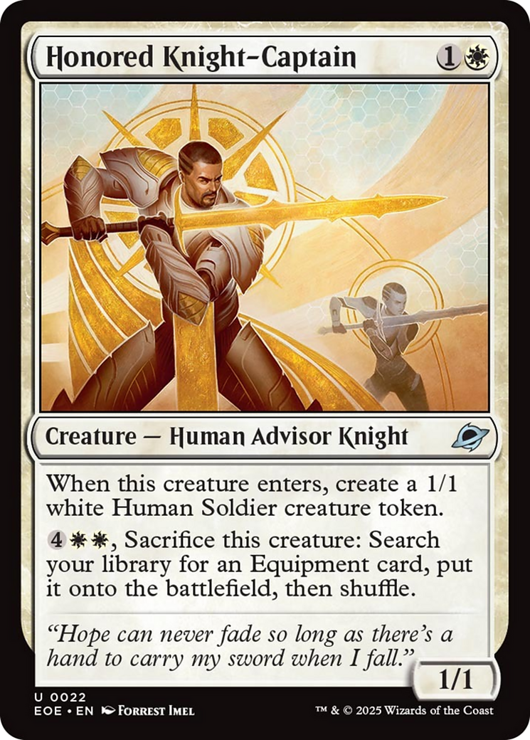 Honored Knight-Captain [Edge of Eternities] | Exor Games Summserside