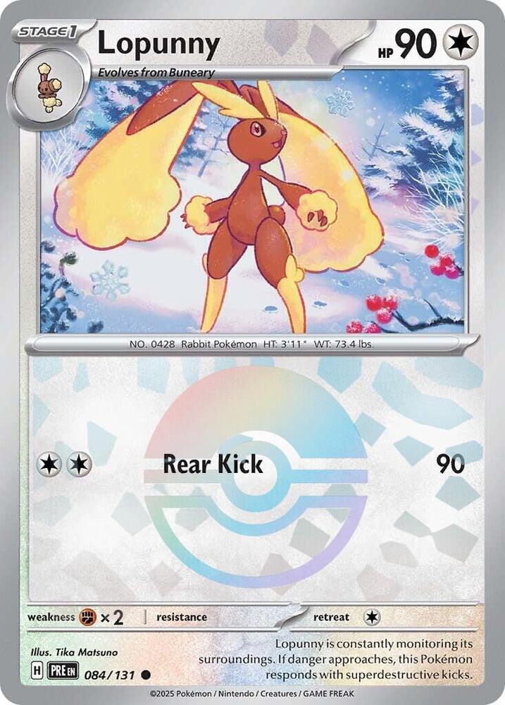 Lopunny (084/131) (Poke Ball Pattern) [Scarlet & Violet: Prismatic Evolutions] | Exor Games Summserside