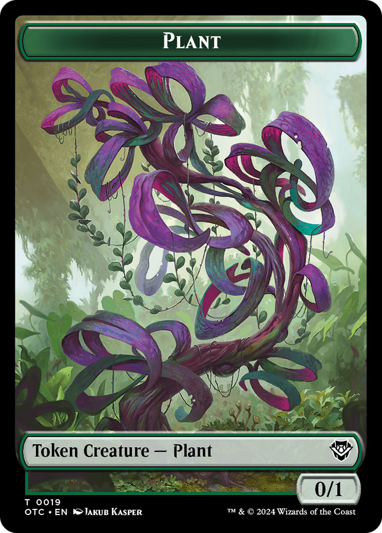 Plant Warrior // Plant Double-Sided Token [Outlaws of Thunder Junction Commander Tokens] | Exor Games Summserside