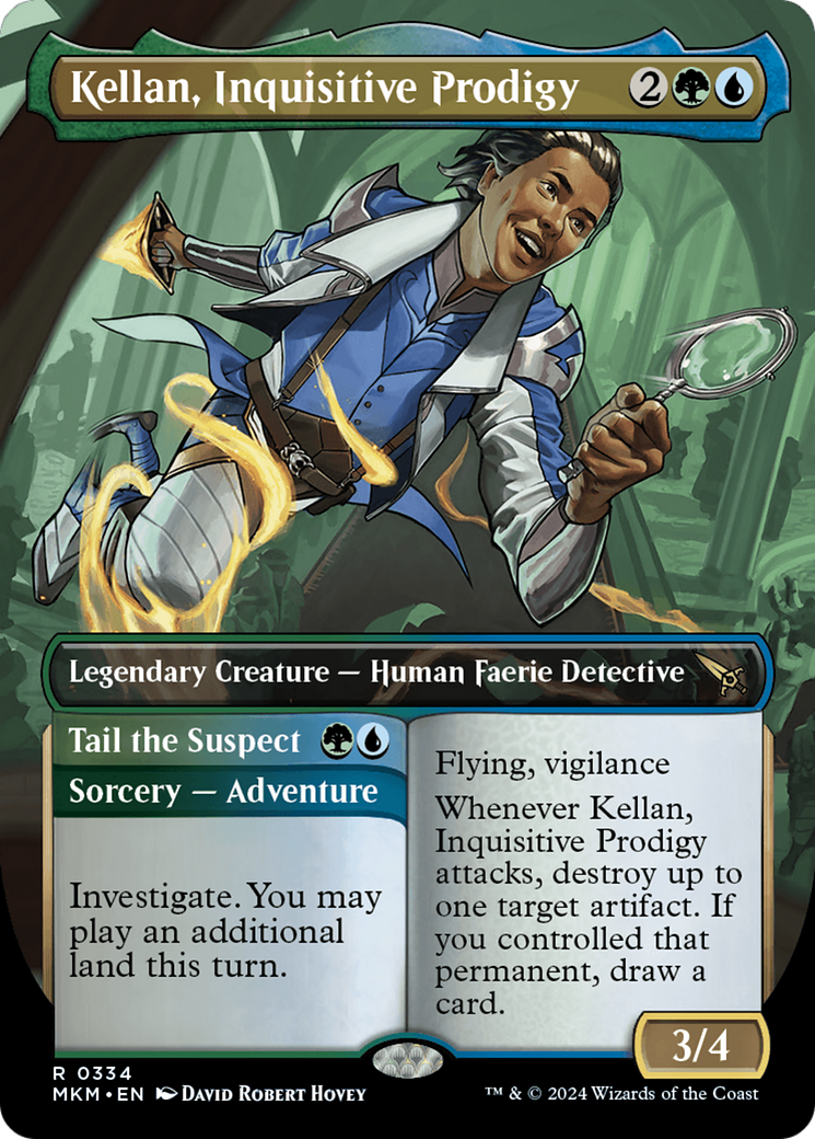 Kellan, Inquisitive Prodigy // Tail the Suspect (Borderless) [Murders at Karlov Manor] | Exor Games Summserside