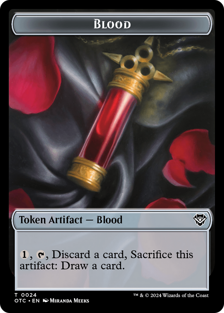 Rat // Blood Double-Sided Token [Outlaws of Thunder Junction Commander Tokens] | Exor Games Summserside