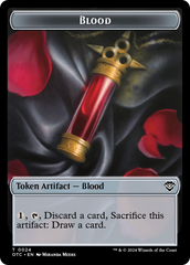 Rat // Blood Double-Sided Token [Outlaws of Thunder Junction Commander Tokens] | Exor Games Summserside