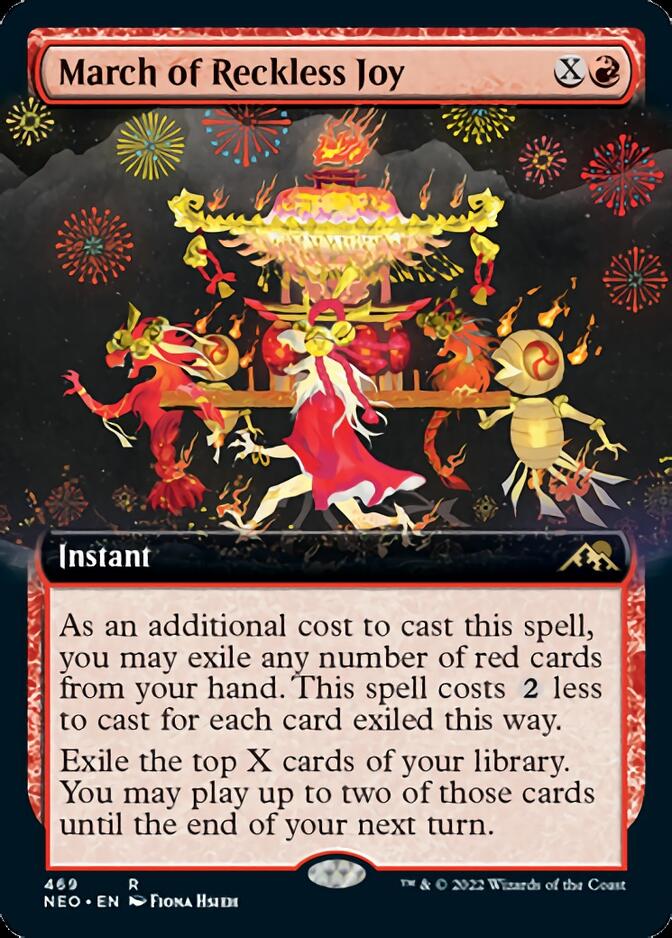 March of Reckless Joy (Extended Art) [Kamigawa: Neon Dynasty] | Exor Games Summserside