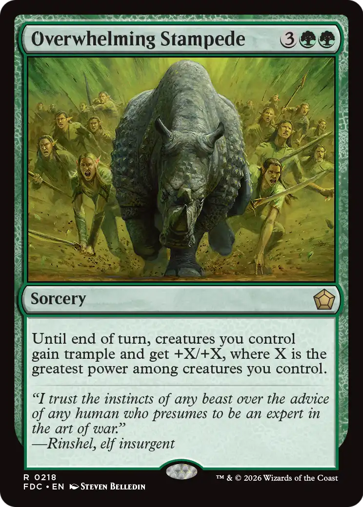 Overwhelming Stampede [Foundations Commander] | Exor Games Summserside