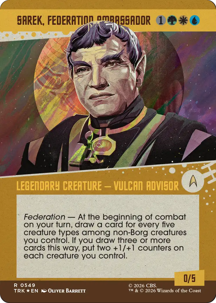 Sarek, Federation Ambassador (Showcase) (Surge Foil) [Star Trek] | Exor Games Summserside