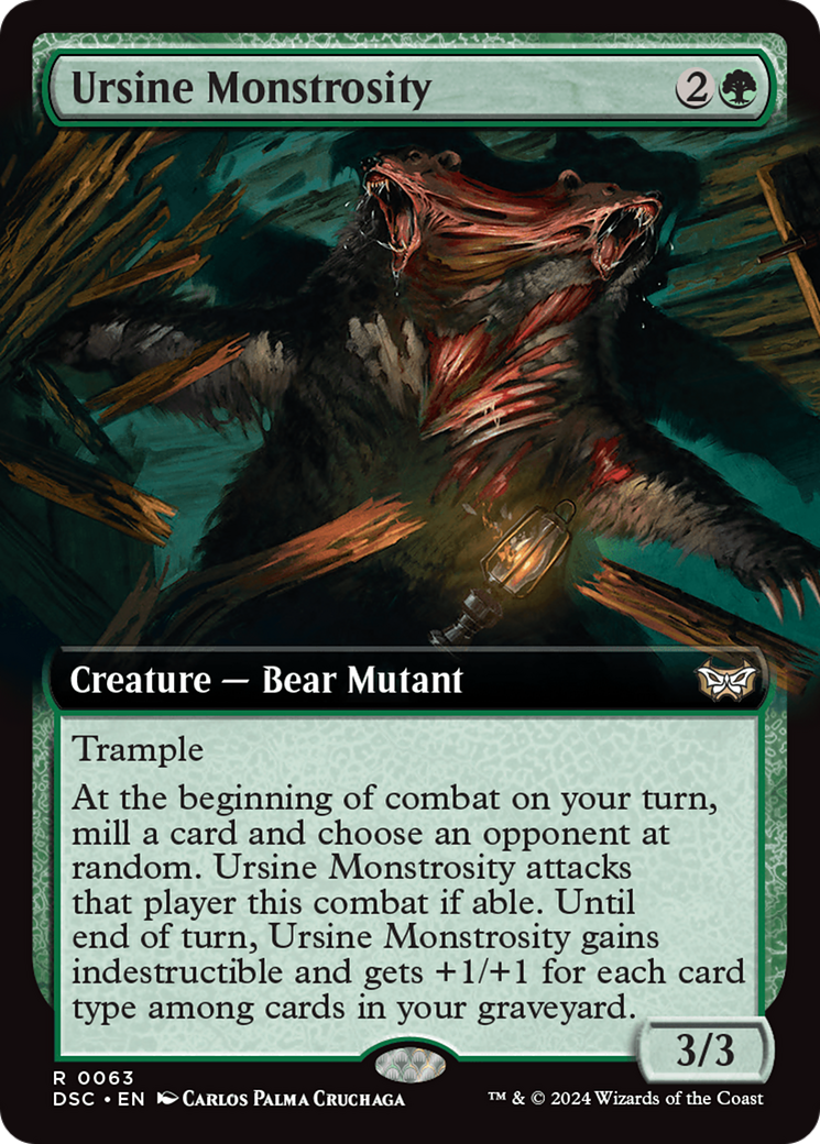 Ursine Monstrosity (Extended Art) [Duskmourn: House of Horror Commander] | Exor Games Summserside