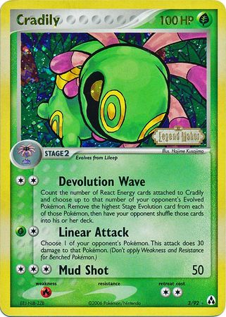 Cradily (3/92) (Stamped) [EX: Legend Maker] | Exor Games Summserside