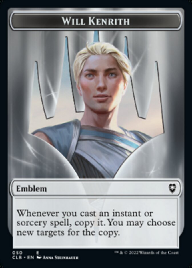 Will Kenrith Emblem // Copy Double-Sided Token [Commander Legends: Battle for Baldur's Gate Tokens] | Exor Games Summserside