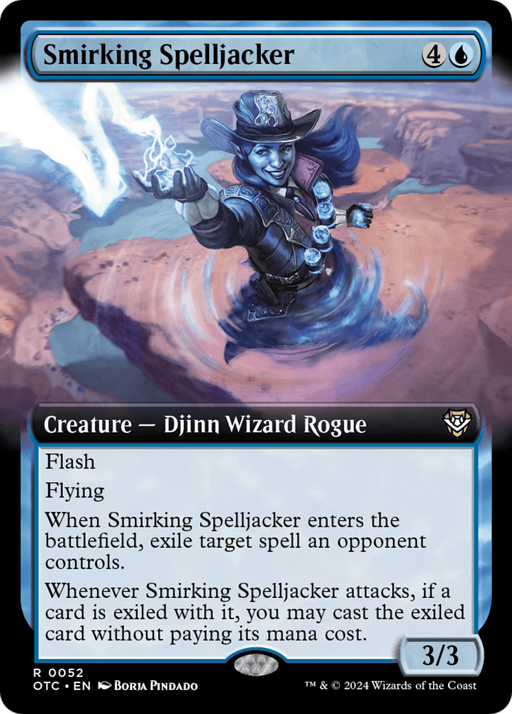 Smirking Spelljacker (Extended Art) [Outlaws of Thunder Junction Commander] | Exor Games Summserside