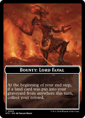 Bounty: Lord Fajjal // Bounty Rules Double-Sided Token [Outlaws of Thunder Junction Commander Tokens] | Exor Games Summserside