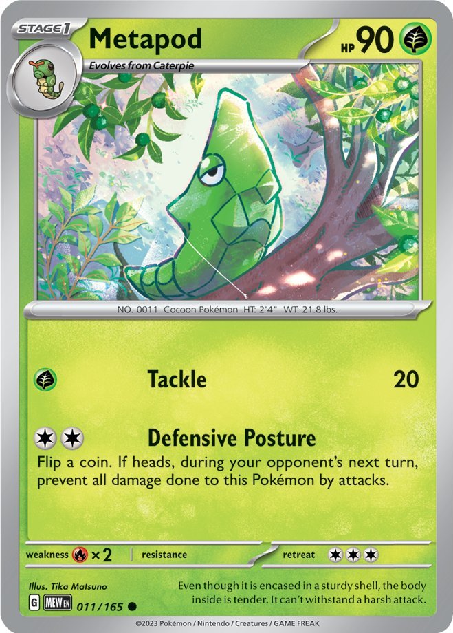 Metapod (011/165) [Scarlet & Violet: 151] | Exor Games Summserside