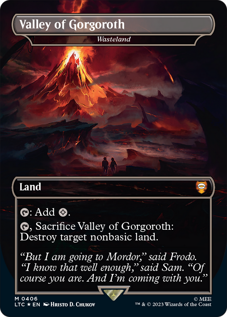 Valley of Gorgoroth - Wasteland (Surge Foil Realms and Relics) [The Lord of the Rings: Tales of Middle-Earth Commander] | Exor Games Summserside