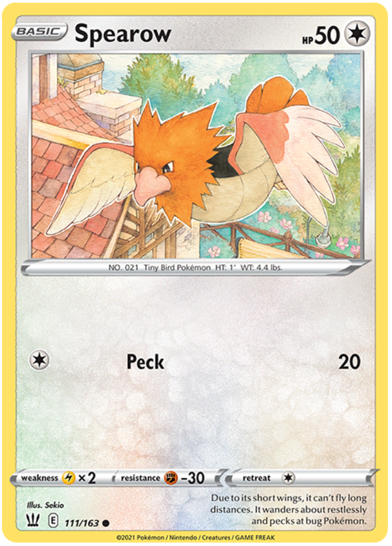 Spearow (111/163) [Sword & Shield: Battle Styles] | Exor Games Summserside