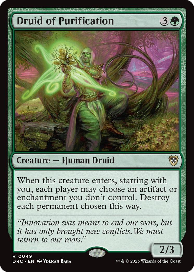 Druid of Purification [Aetherdrift Commander] | Exor Games Summserside