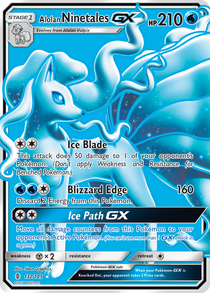 Alolan Ninetales GX (132/145) [Sun & Moon: Guardians Rising] | Exor Games Summserside