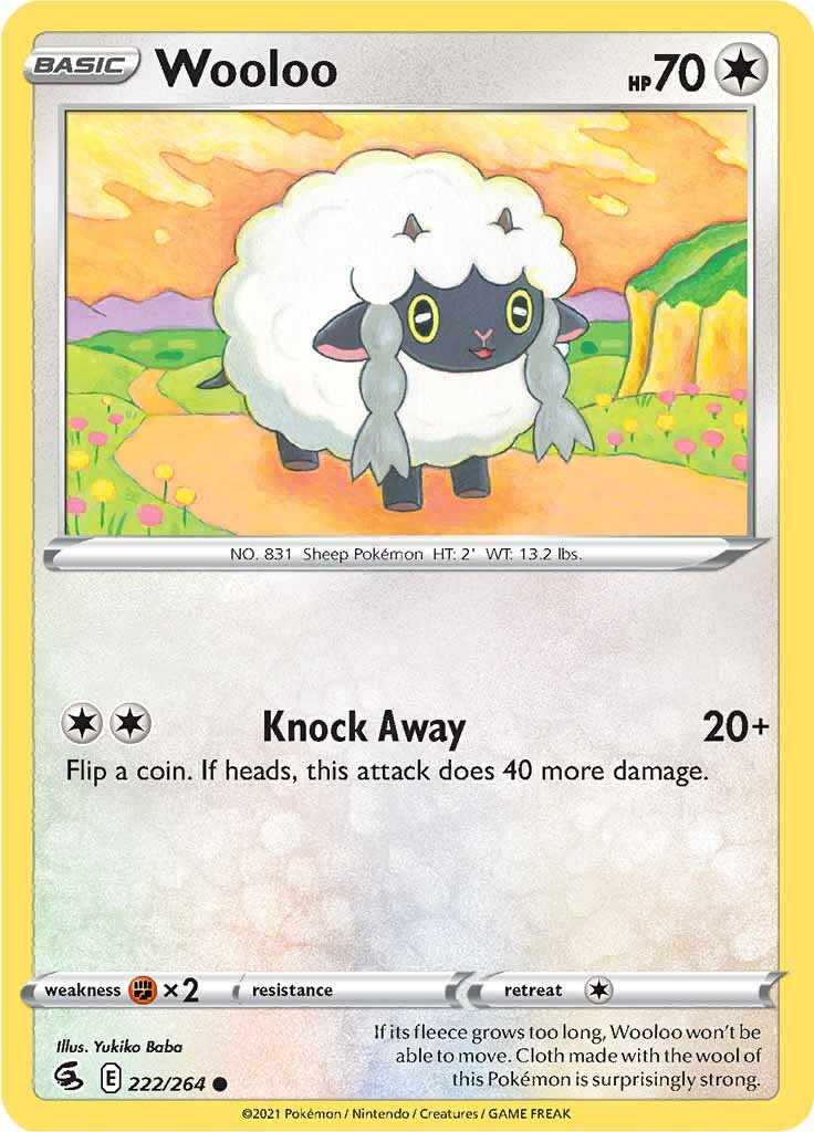 Wooloo (222/264) [Sword & Shield: Fusion Strike] | Exor Games Summserside