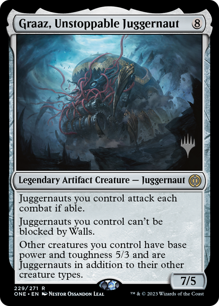Graaz, Unstoppable Juggernaut (Promo Pack) [Phyrexia: All Will Be One Promos] | Exor Games Summserside
