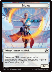 Bird // Monk Double-Sided Token [Tarkir: Dragonstorm Tokens] | Exor Games Summserside