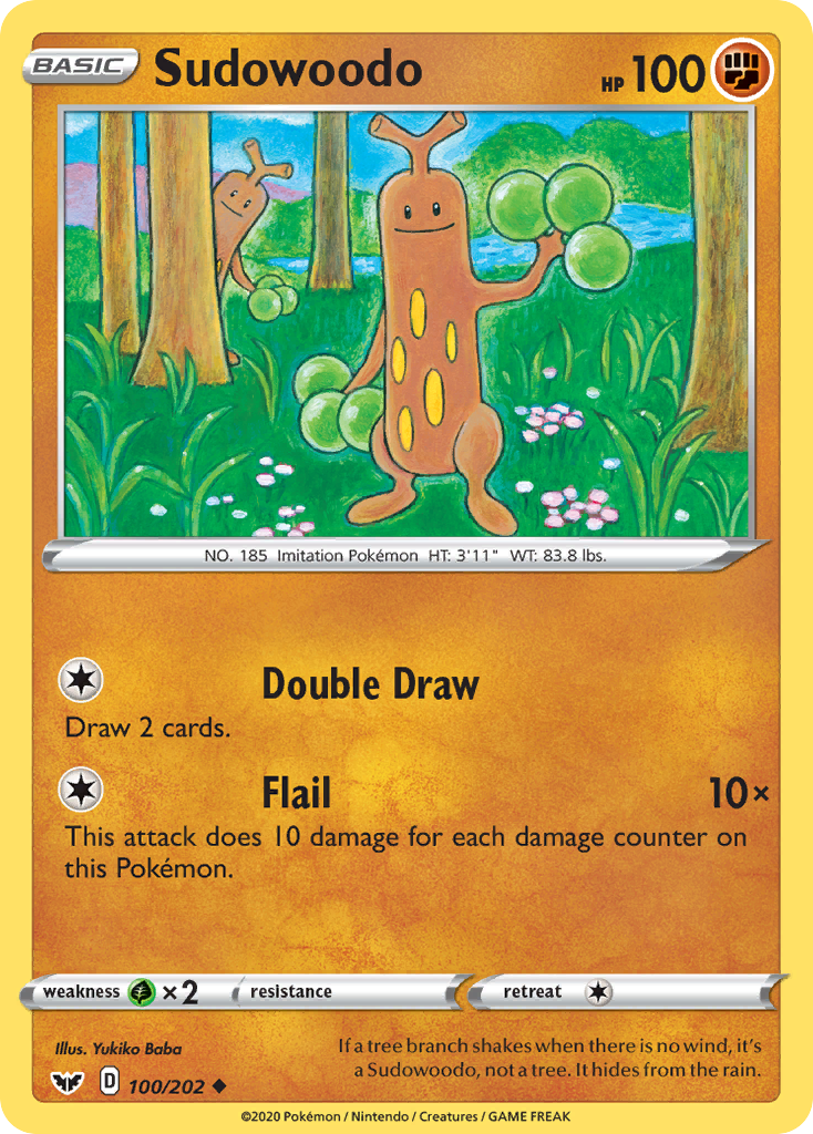 Sudowoodo (100/202) [Sword & Shield: Base Set] | Exor Games Summserside