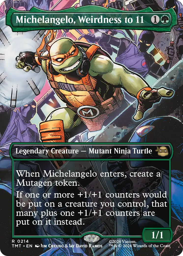 Michelangelo, Weirdness to 11 (Borderless) [Teenage Mutant Ninja Turtles] | Exor Games Summserside