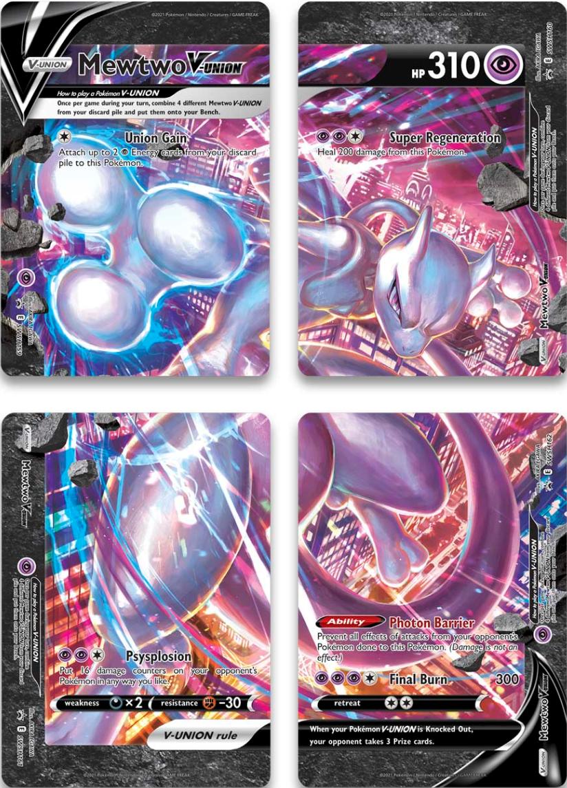 Mewtwo V-Union (Set of 4) [Sword & Shield: Black Star Promos] | Exor Games Summserside