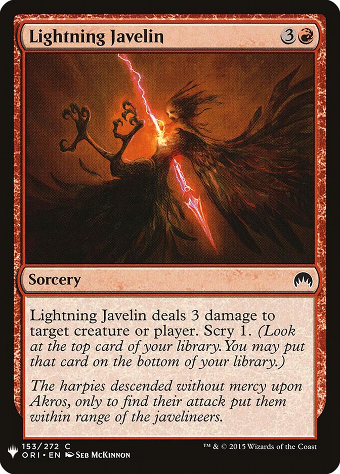 Lightning Javelin [Mystery Booster] | Exor Games Summserside