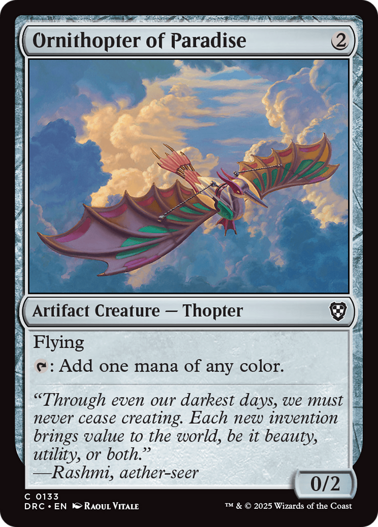Ornithopter of Paradise [Aetherdrift Commander] | Exor Games Summserside