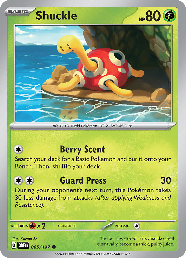 Shuckle (005/197) [Scarlet & Violet: Obsidian Flames] | Exor Games Summserside