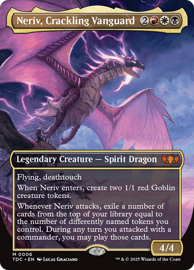 Neriv, Crackling Vanguard (Borderless) [Tarkir: Dragonstorm Commander] | Exor Games Summserside