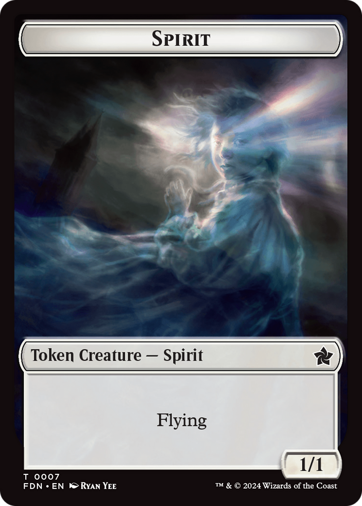 Spirit // Cat (0001) Doubled-Sided Token [Foundations Tokens] | Exor Games Summserside