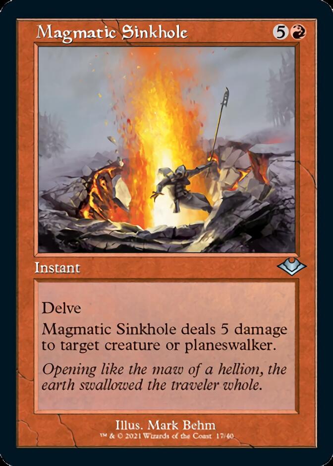 Magmatic Sinkhole (Retro Foil Etched) [Modern Horizons] | Exor Games Summserside