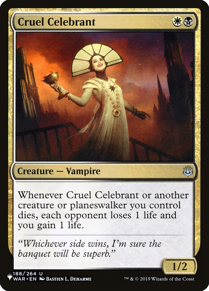 Cruel Celebrant [The List] | Exor Games Summserside