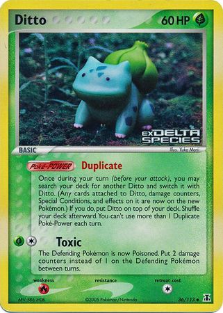 Ditto (36/113) (Stamped) [EX: Delta Species] | Exor Games Summserside