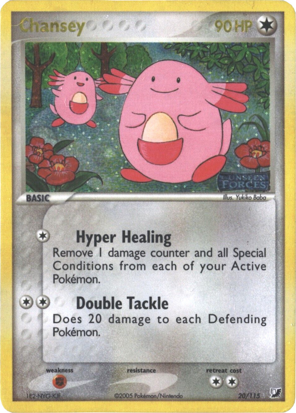 Chansey (20/115) (Stamped) [EX: Unseen Forces] | Exor Games Summserside