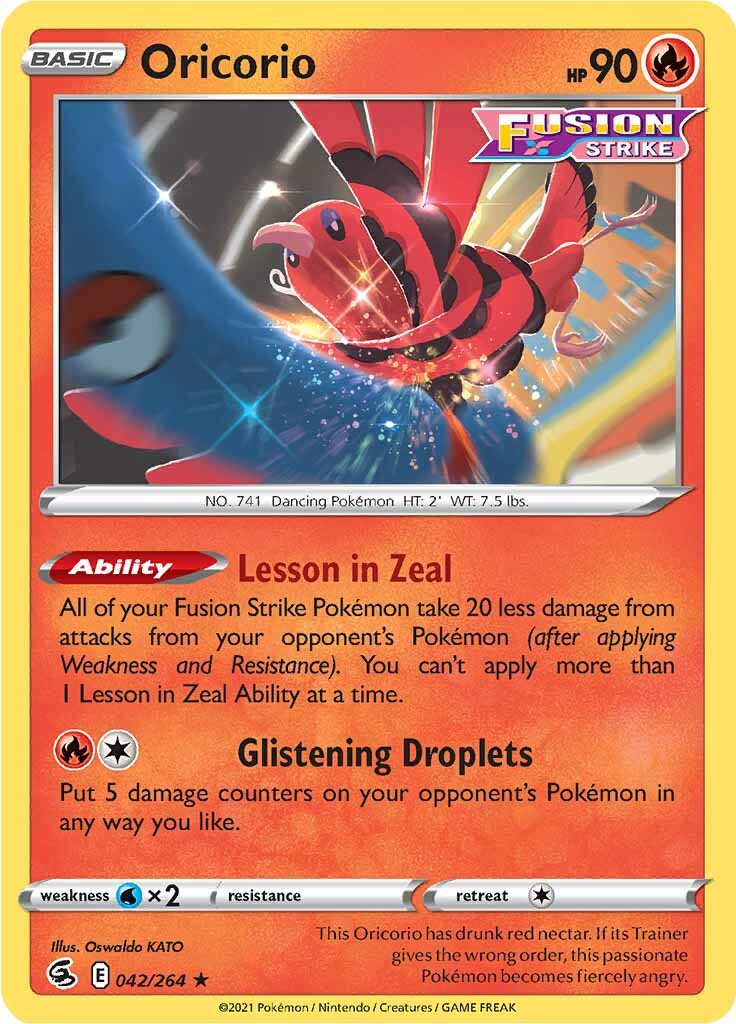 Oricorio (042/264) [Sword & Shield: Fusion Strike] | Exor Games Summserside