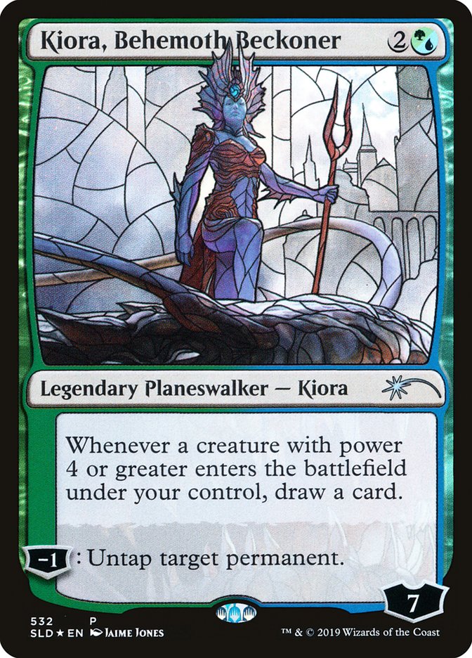 Kiora, Behemoth Beckoner (Stained Glass) [Secret Lair Drop Promos] | Exor Games Summserside