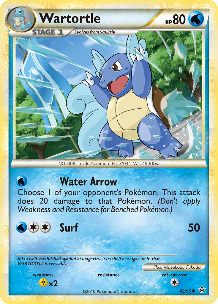 Wartortle (42/95) [HeartGold & SoulSilver: Unleashed] | Exor Games Summserside