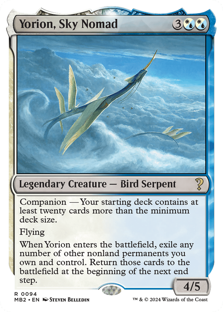 Yorion, Sky Nomad (White Border) [Mystery Booster 2] | Exor Games Summserside