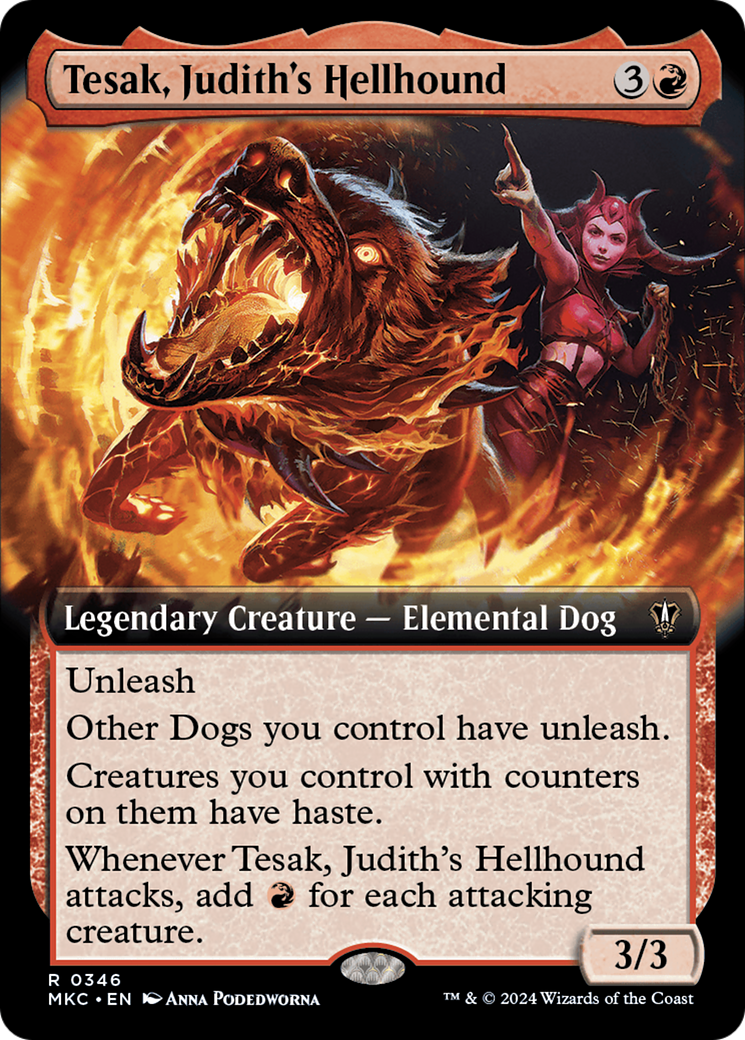 Tesak, Judith's Hellhound (Extended Art) [Murders at Karlov Manor Commander] | Exor Games Summserside