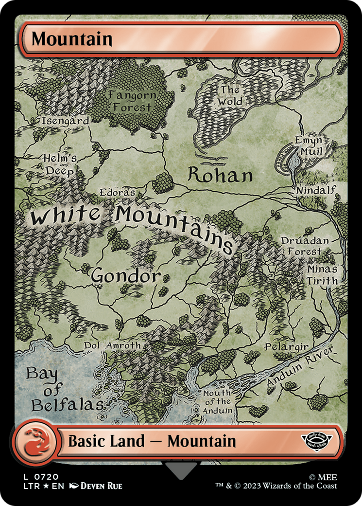 Mountain (720) (Surge Foil) [The Lord of the Rings: Tales of Middle-Earth] | Exor Games Summserside