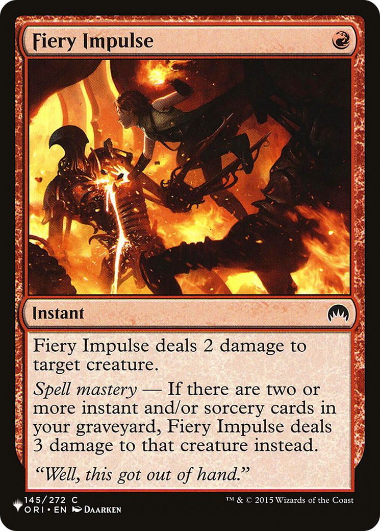 Fiery Impulse [The List] | Exor Games Summserside