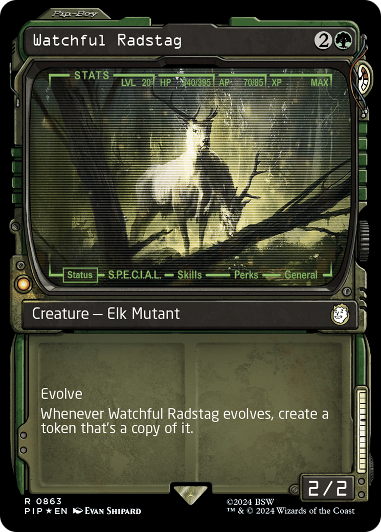 Watchful Radstag (Showcase) (Surge Foil) [Fallout] | Exor Games Summserside