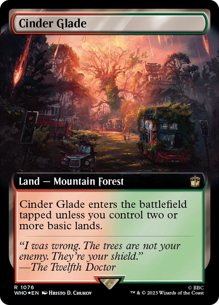 Cinder Glade (Extended Art) (Surge Foil) [Doctor Who] | Exor Games Summserside