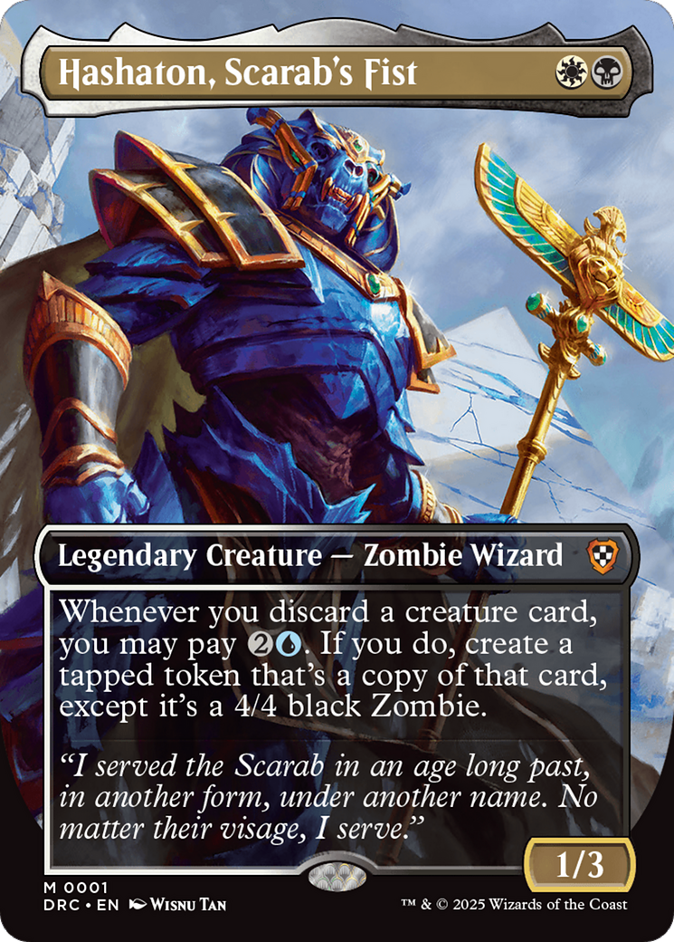 Hashaton, Scarab's Fist (Borderless) [Aetherdrift Commander] | Exor Games Summserside