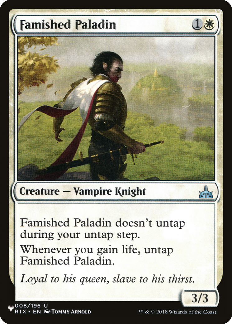 Famished Paladin [The List] | Exor Games Summserside