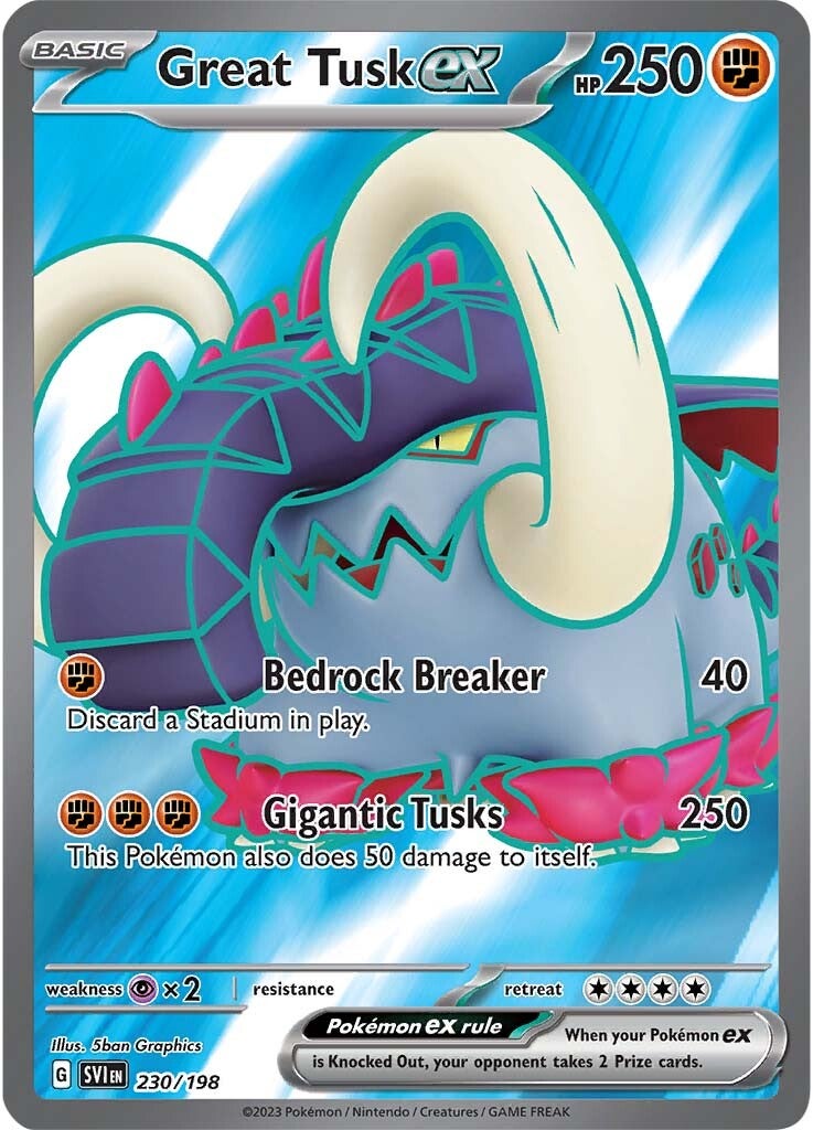 Great Tusk ex (230/198) [Scarlet & Violet: Base Set] | Exor Games Summserside