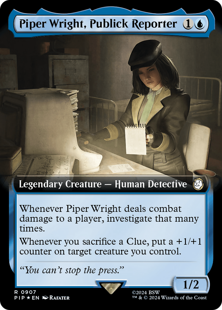 Piper Wright, Publick Reporter (Extended Art) (Surge Foil) [Fallout] | Exor Games Summserside